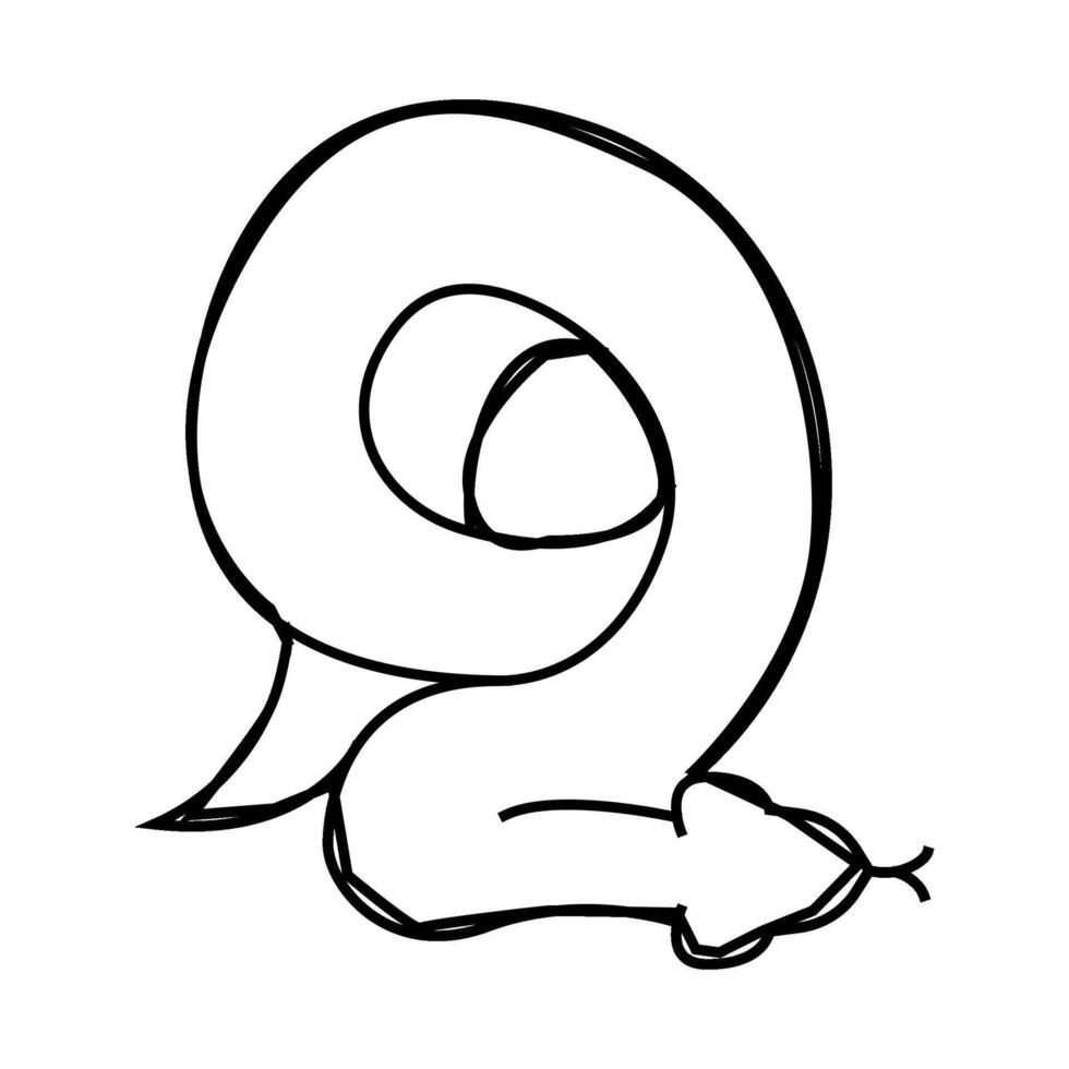 snake animal icon color illustration vector