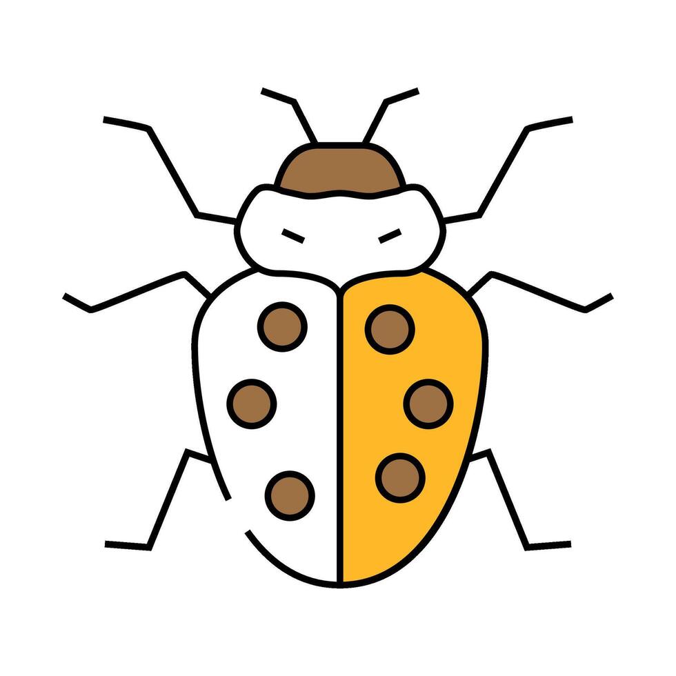 ladybug insect icon color illustration vector