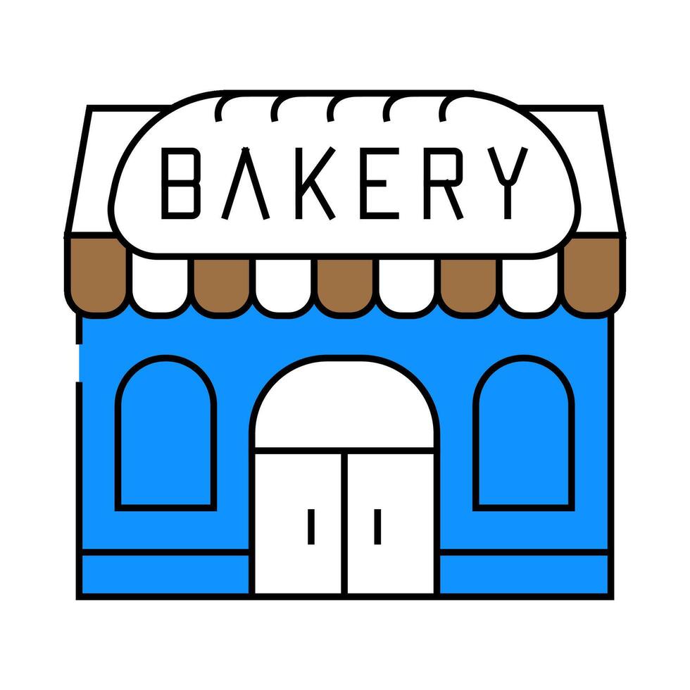 shop bakery icon color illustration vector