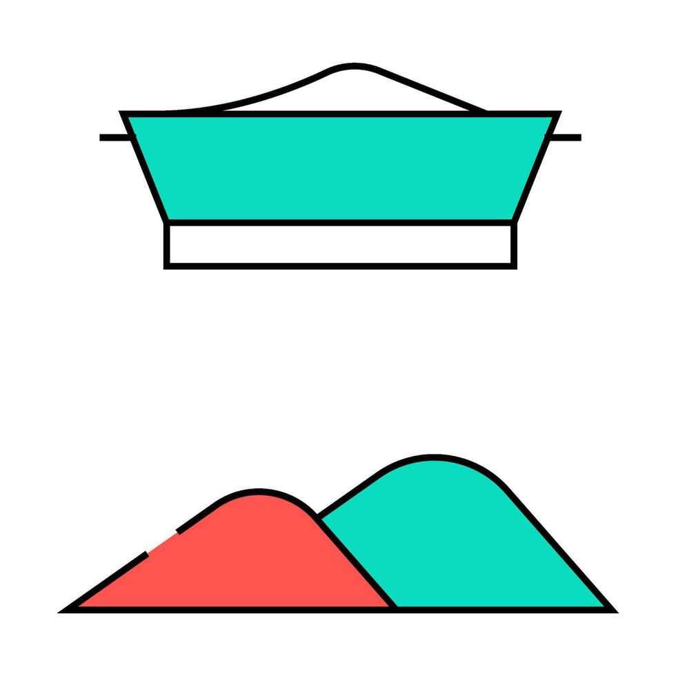 flour sifting icon color illustration vector