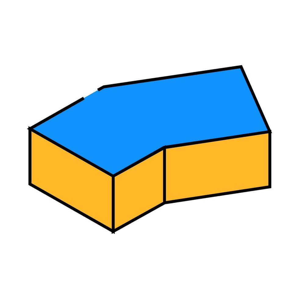 facing brick for building icon color illustration vector