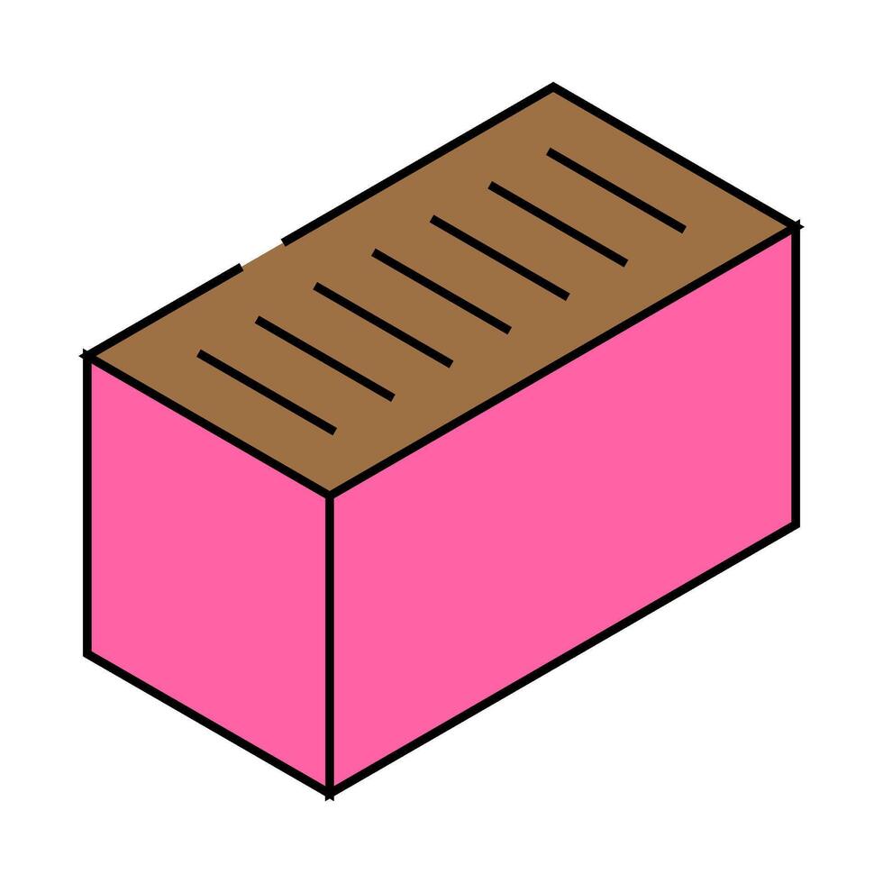 double brick icon color illustration vector