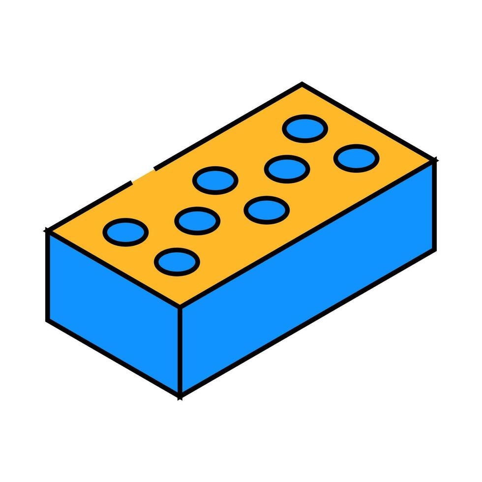 silicate brick icon color illustration vector
