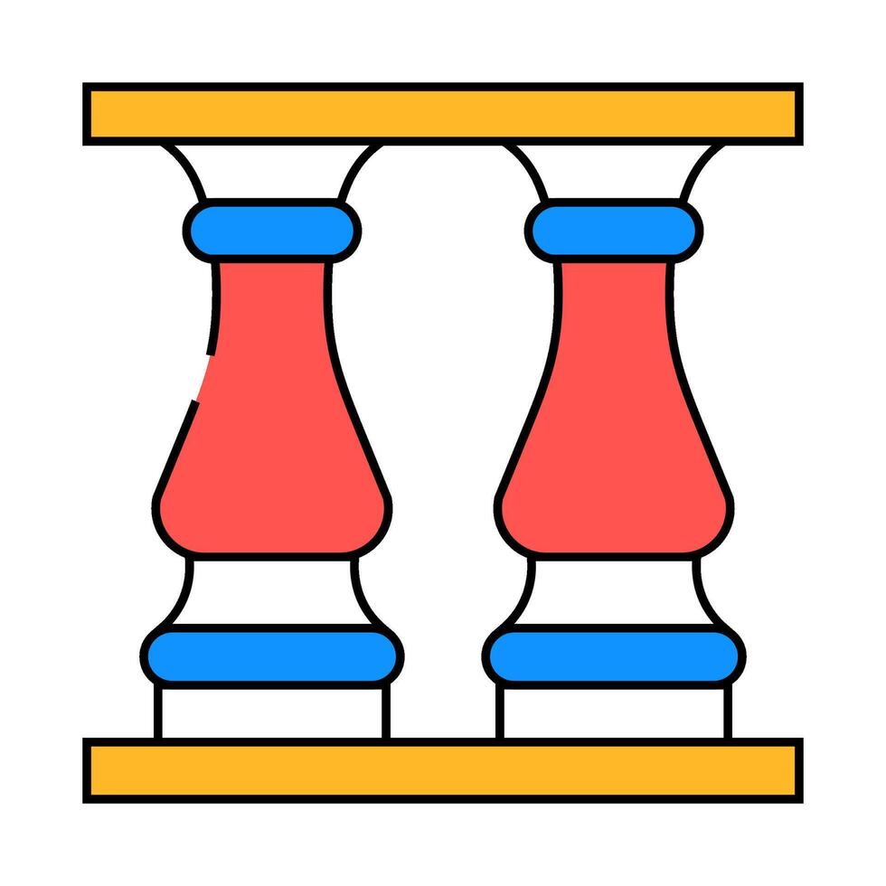 balusters decoration icon color illustration vector