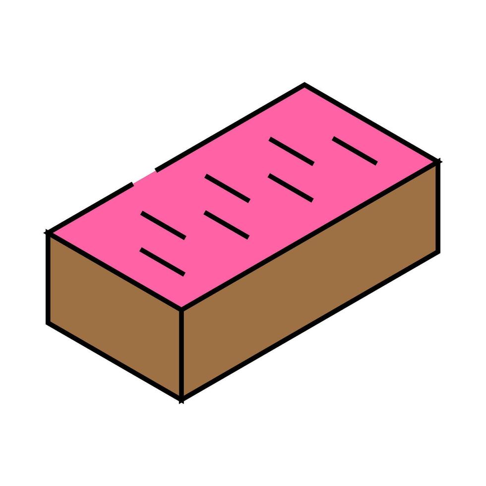 brick for building wall icon color illustration vector