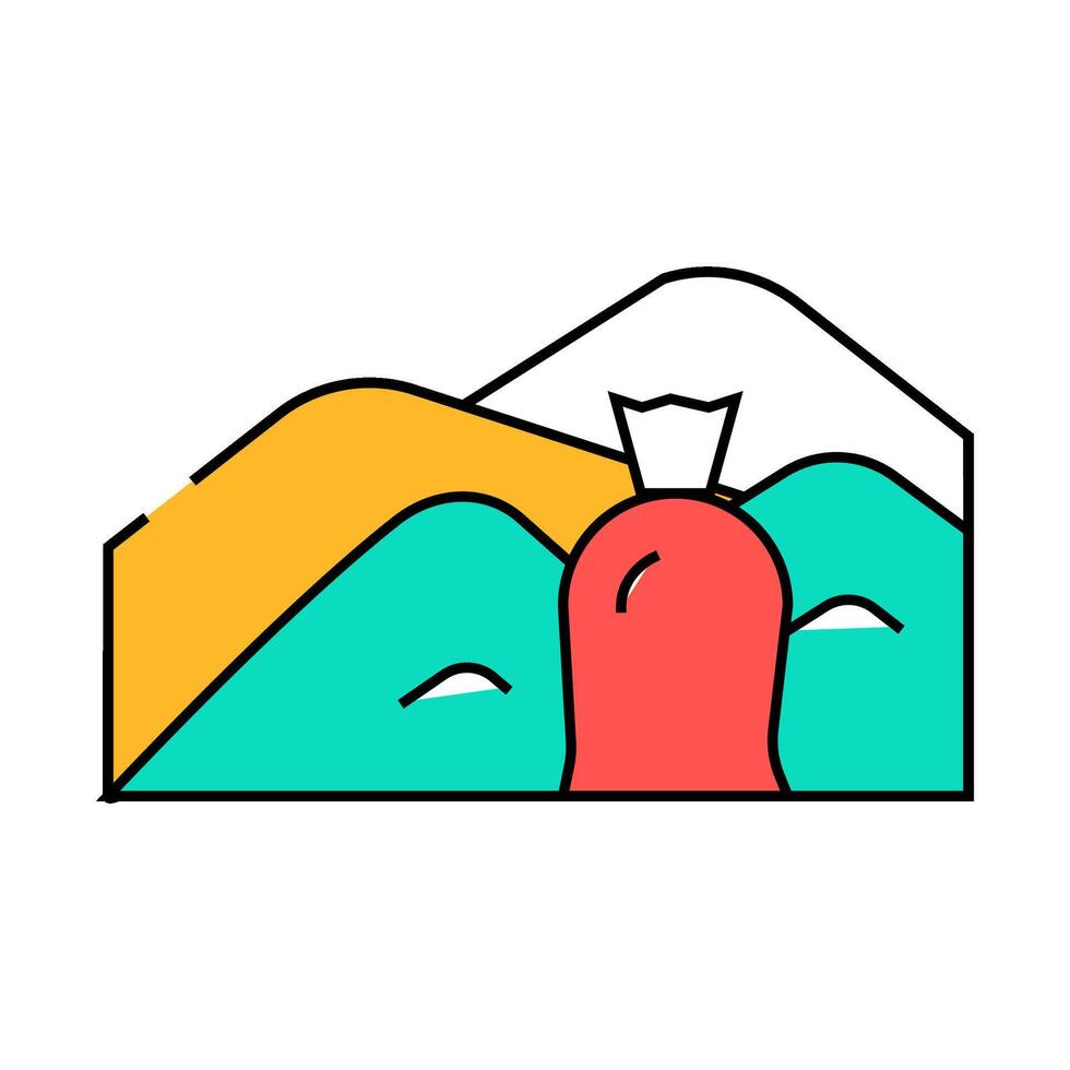 sand building material icon color illustration vector