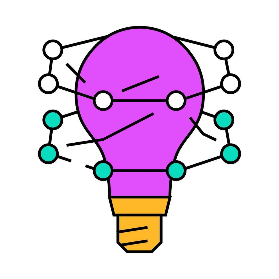 innovation light bulb icon color illustration vector