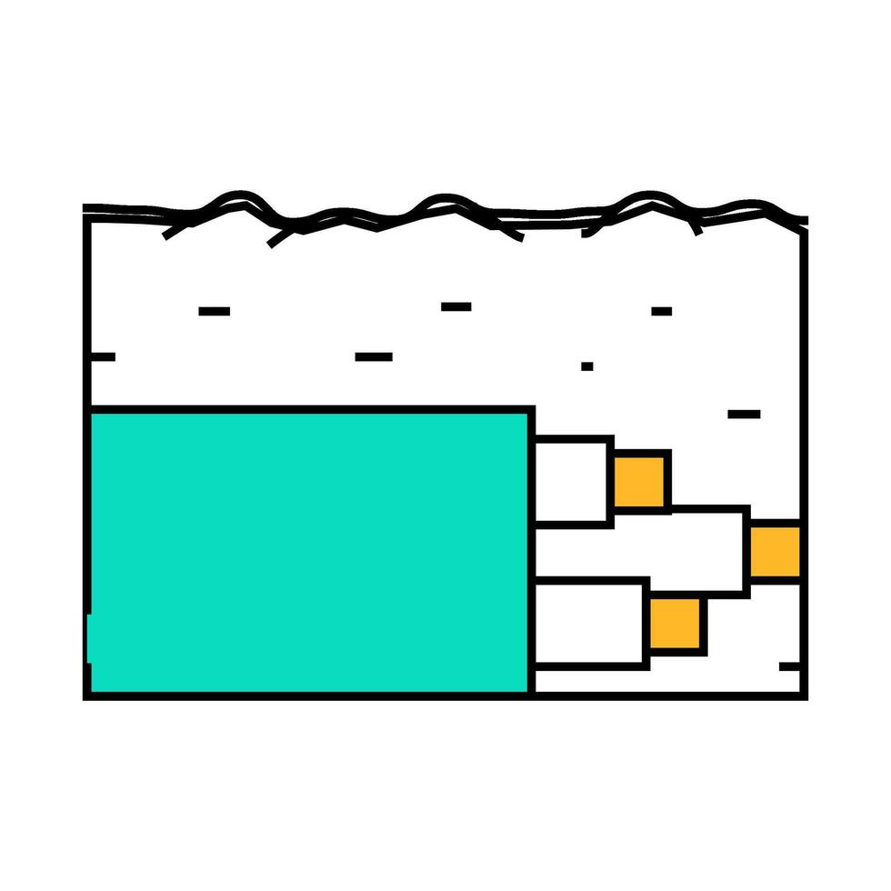 underground cable icon color illustration vector