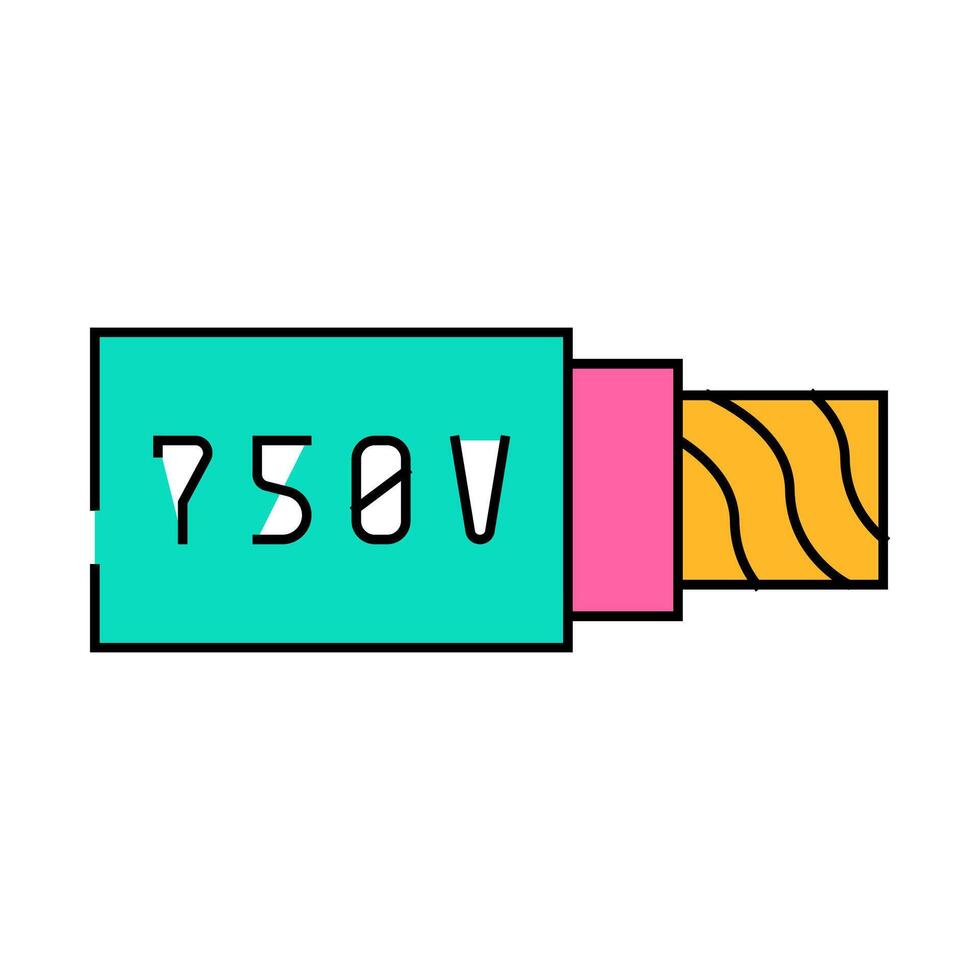 low voltage cables icon color illustration vector