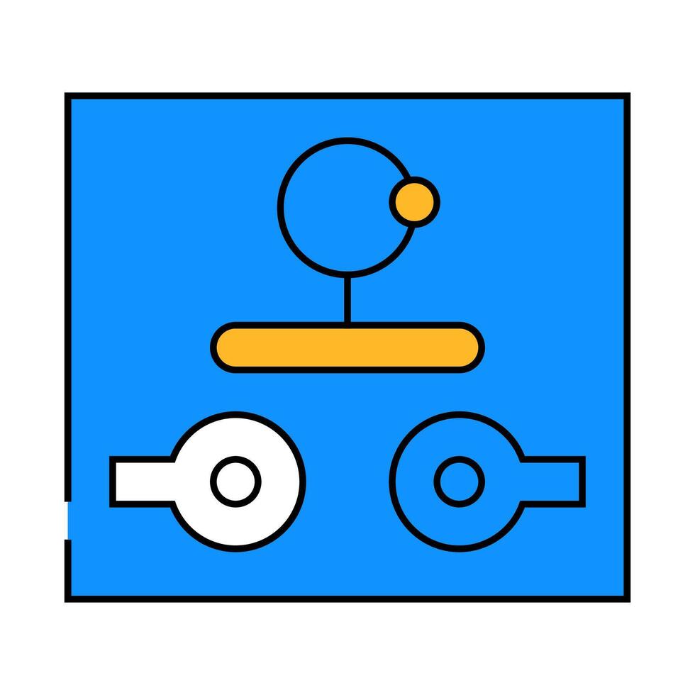 joystick switches mechanism icon color illustration vector