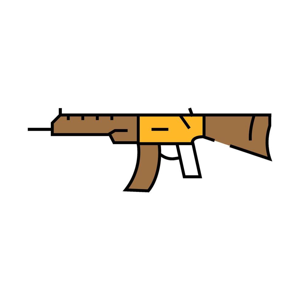 rifle weapon icon color illustration vector