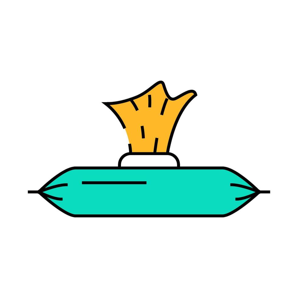 packaging of napkins icon color illustration vector