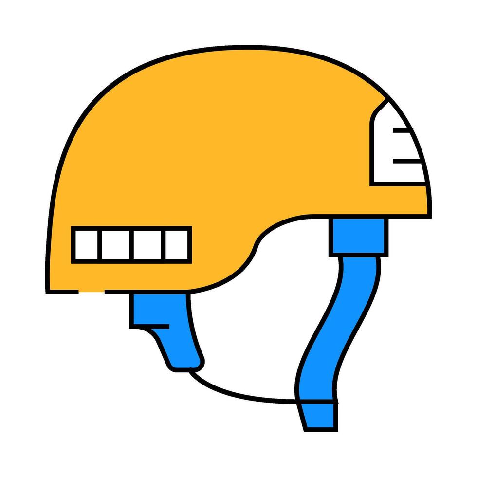 helmet soldier icon color illustration vector