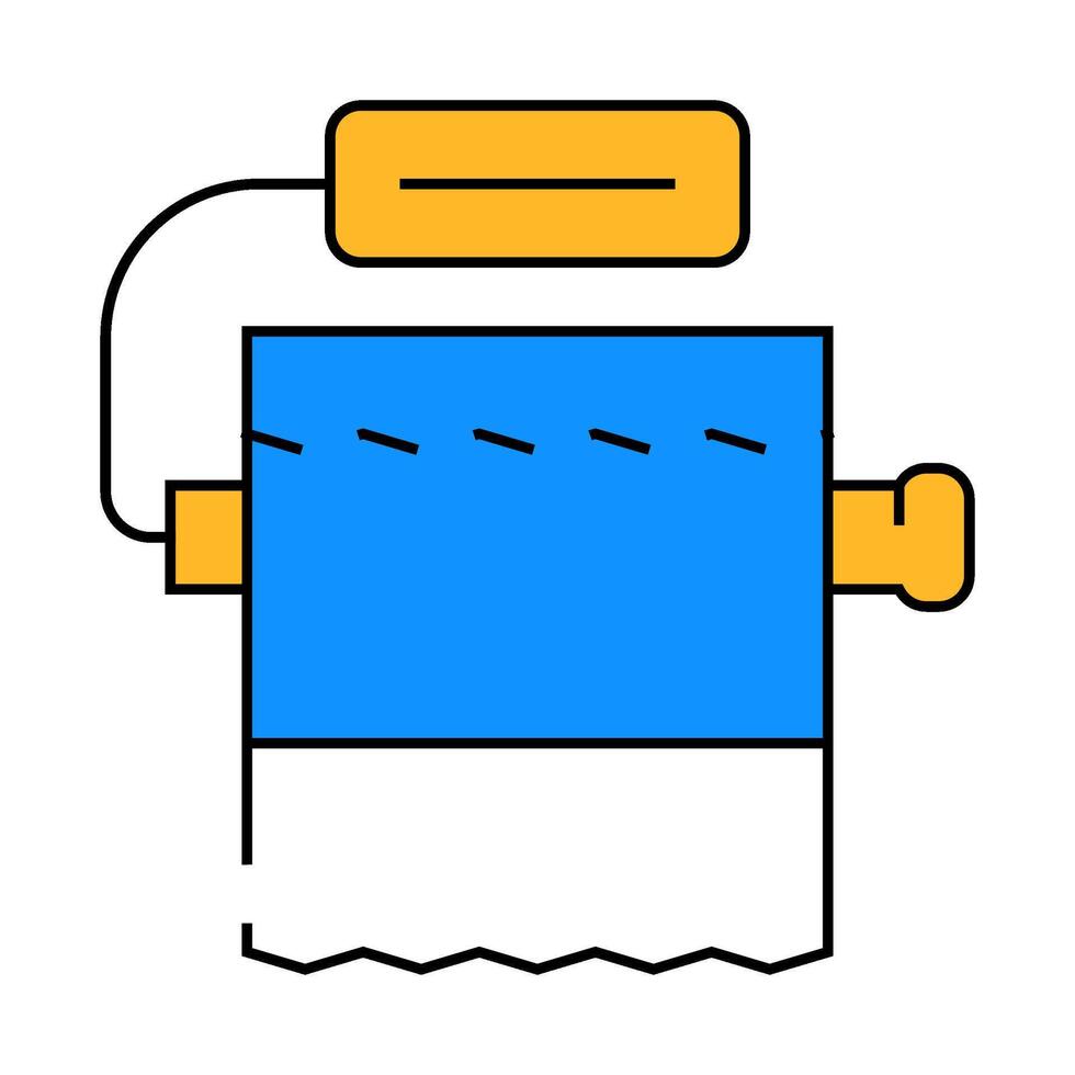 toilet paper icon color illustration vector