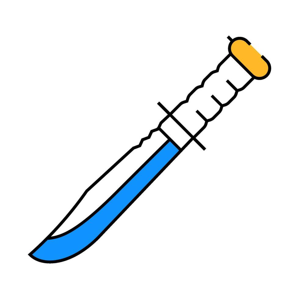 knife weapon icon color illustration vector