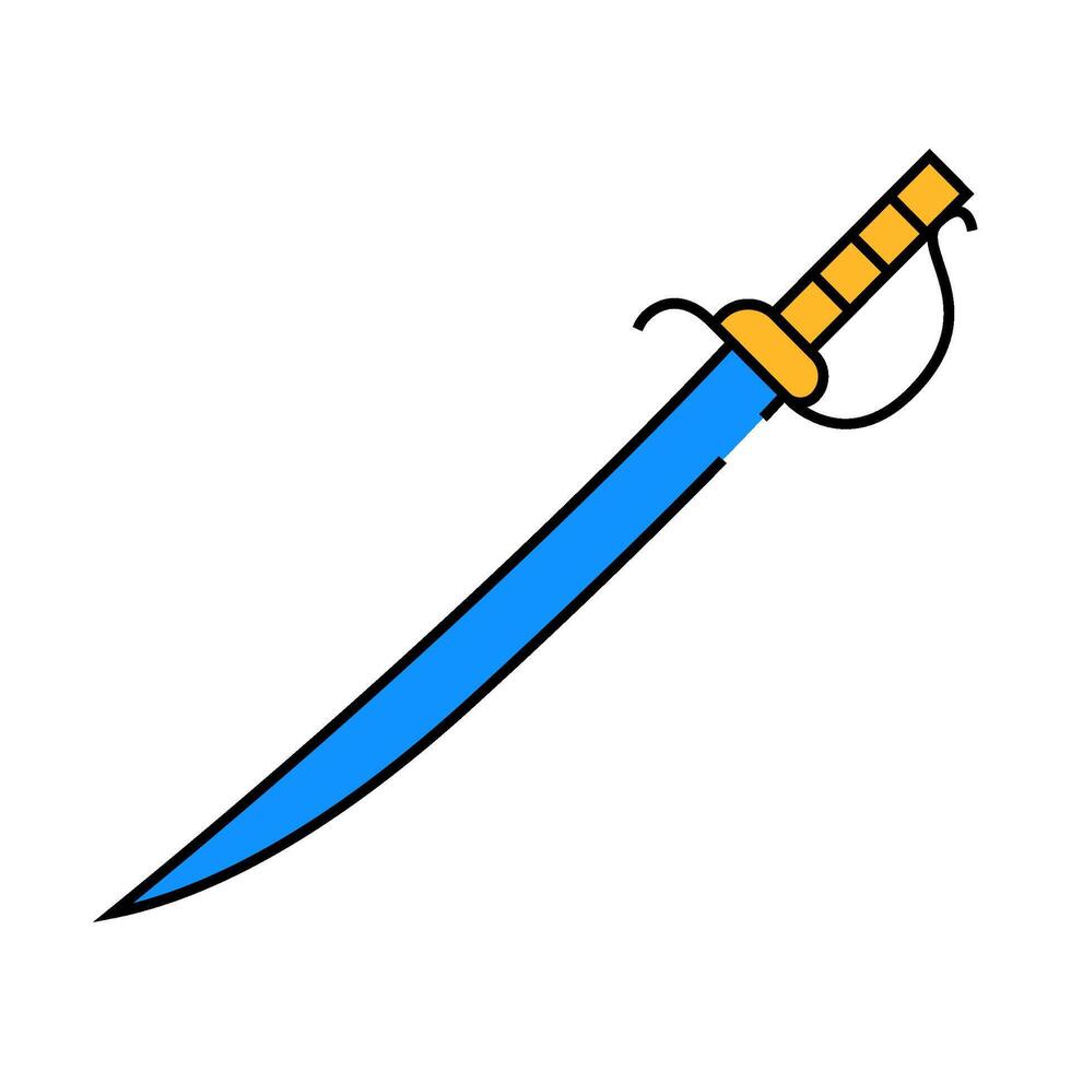 sword weapon icon color illustration vector