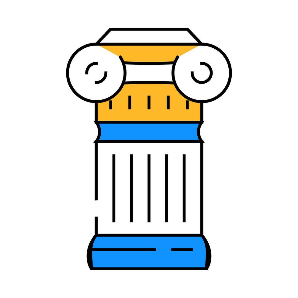 column antique building icon color illustration vector