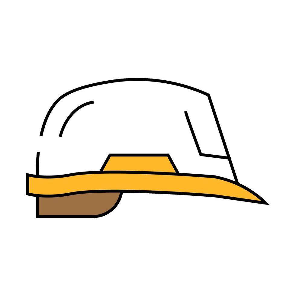 helmet builder hat accessory icon color illustration vector