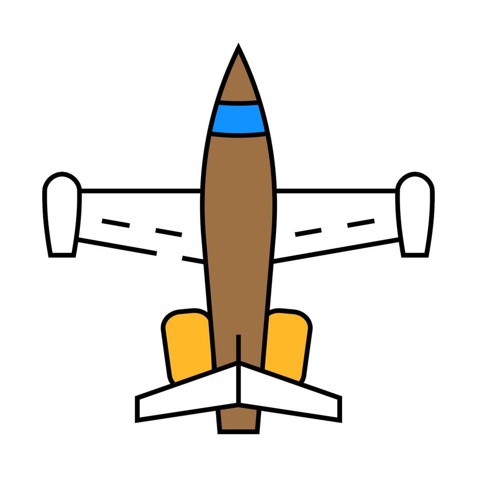 jet airplane icon color illustration vector