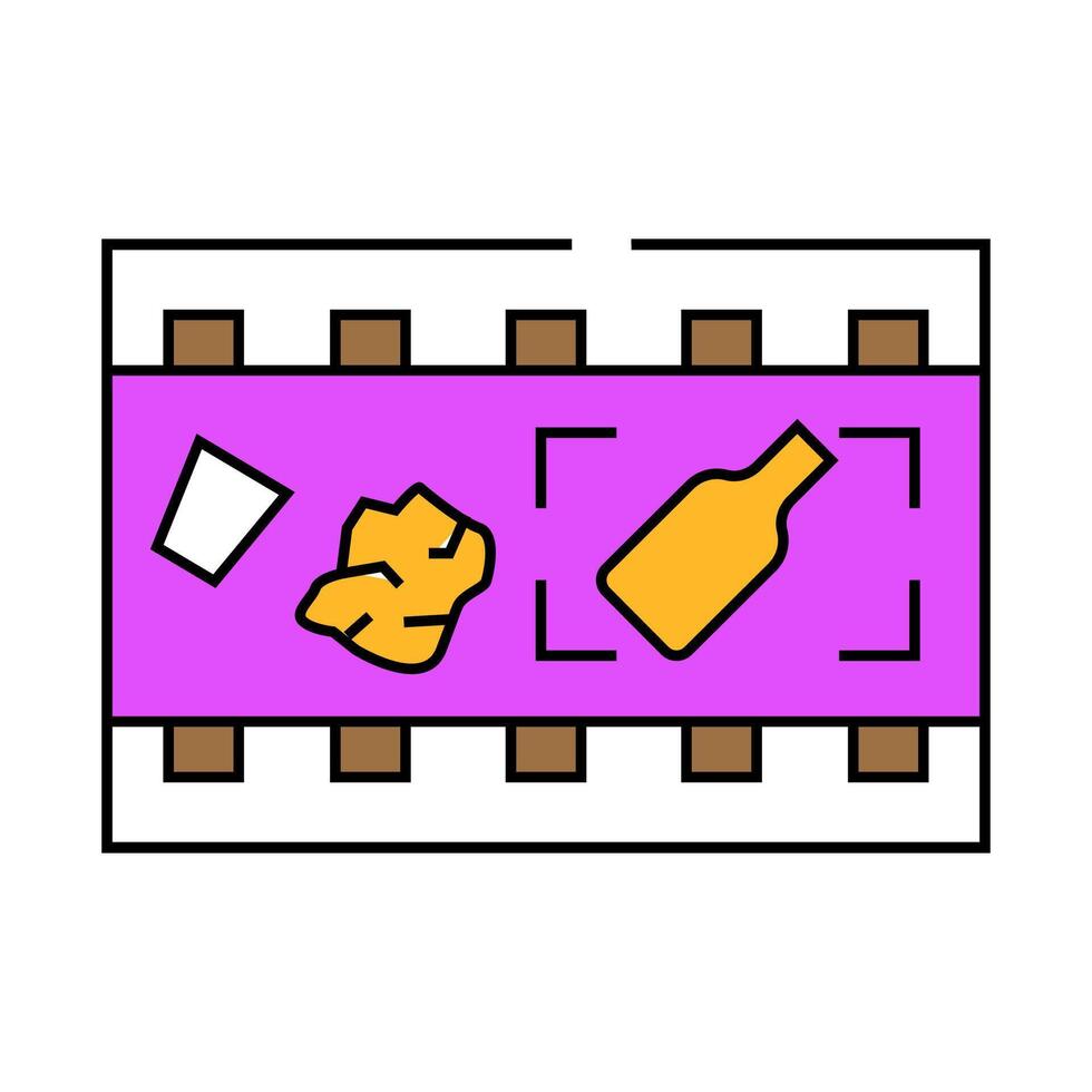 trash recognition icon color illustration vector