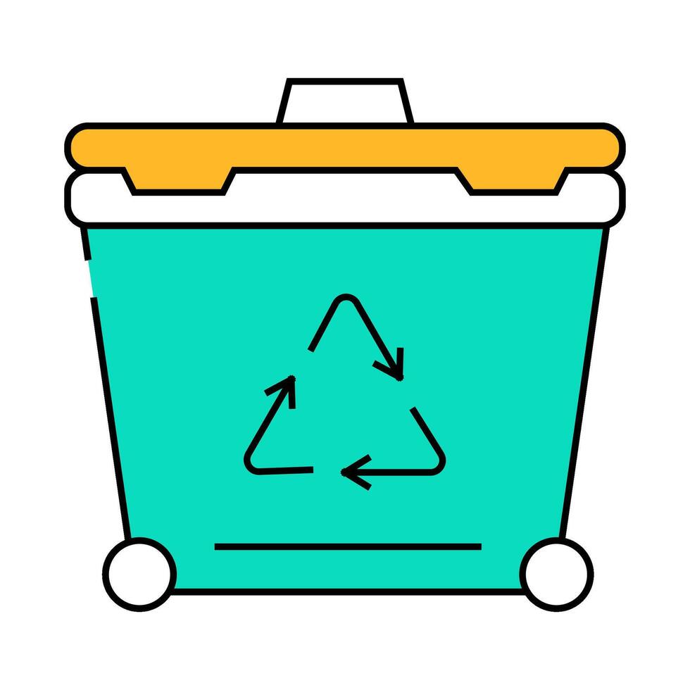 container for recycling waste icon color illustration vector