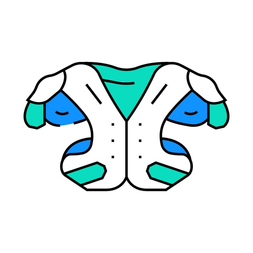 shoulder pads icon color illustration vector