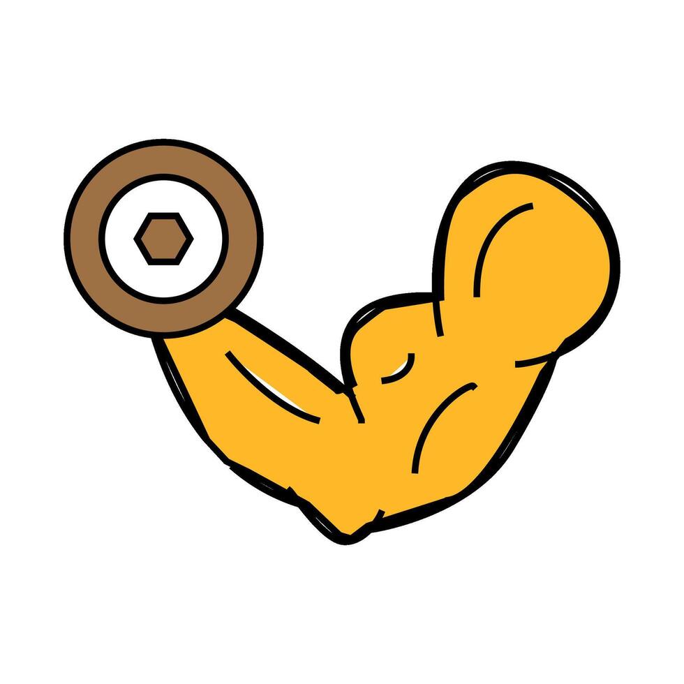 muscle of athlete icon color illustration vector