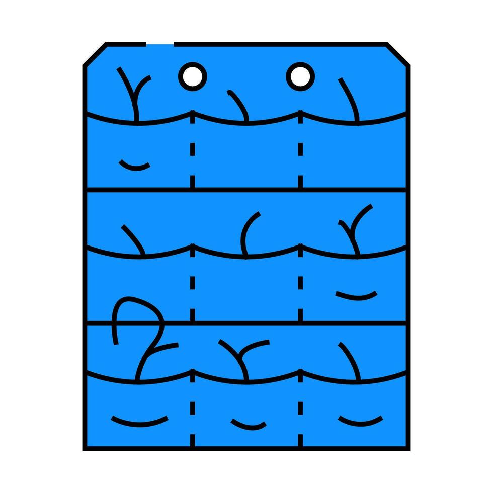 seedling growing bags icon color illustration vector