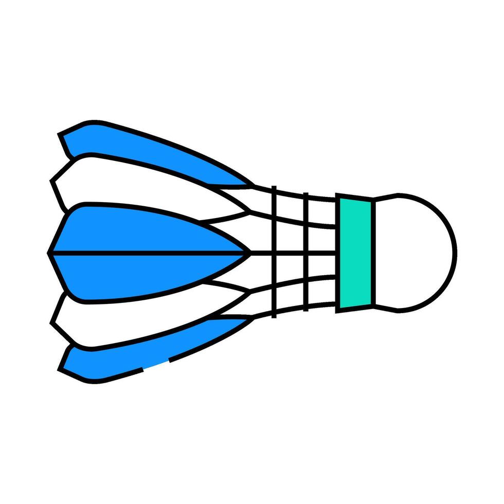 badminton sportive game icon color illustration vector