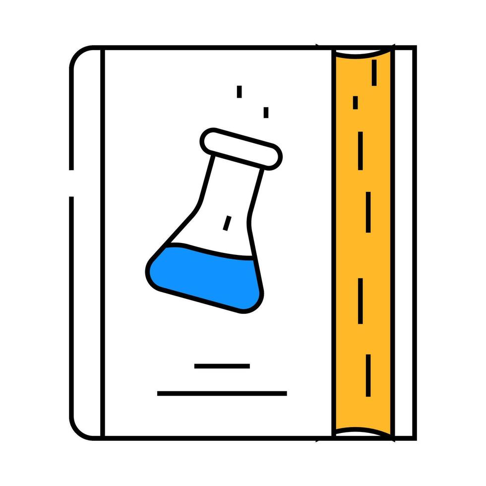 textbook for noting lesson icon color illustration vector