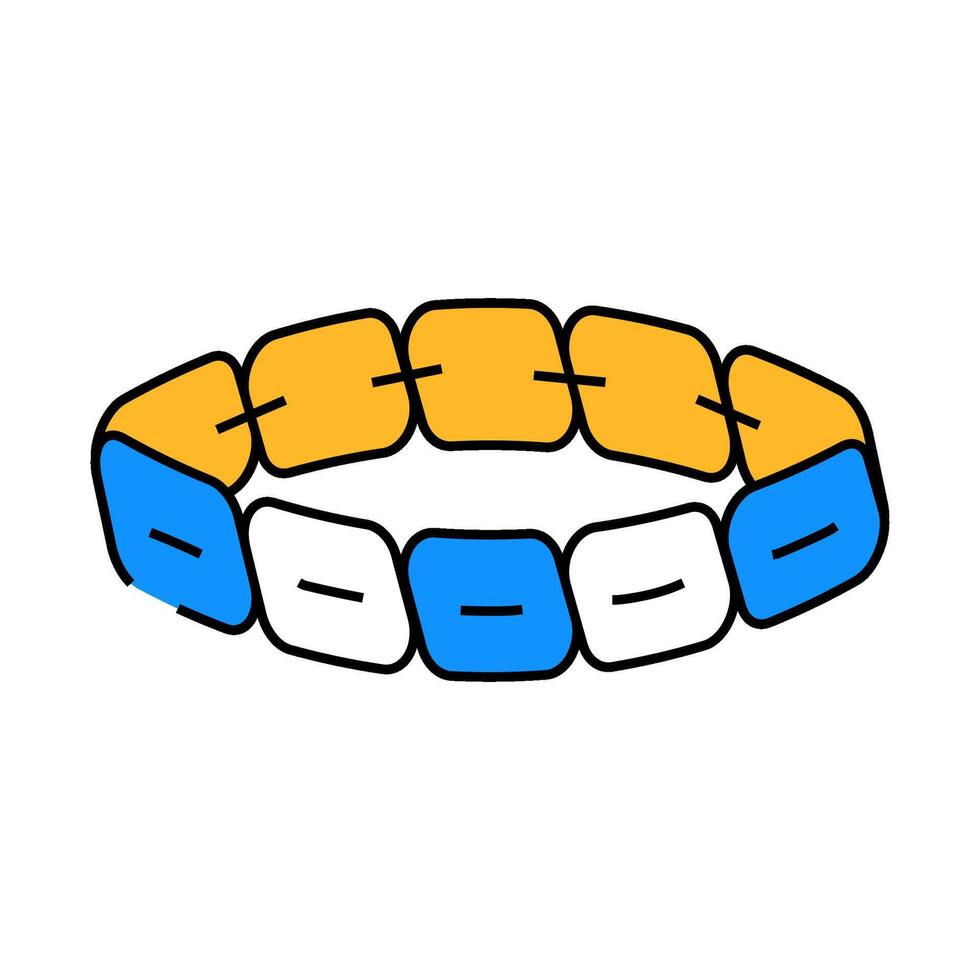 gold bracelet icon color illustration vector