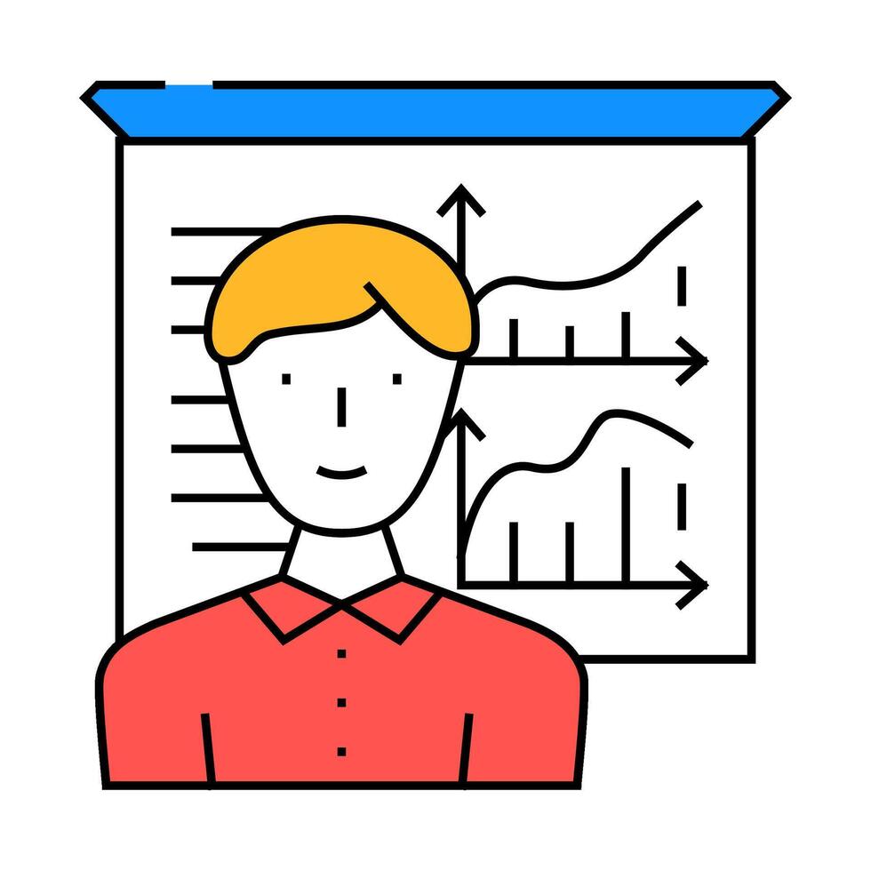 sale manager icon color illustration vector