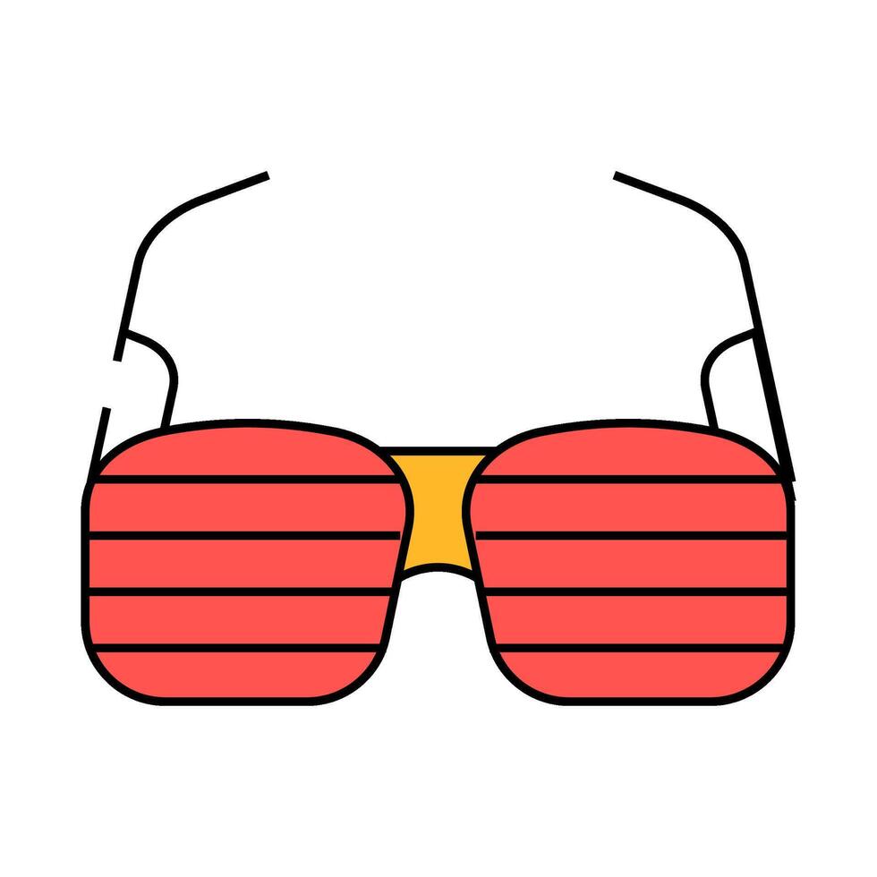 glasses boss accessory icon color illustration vector