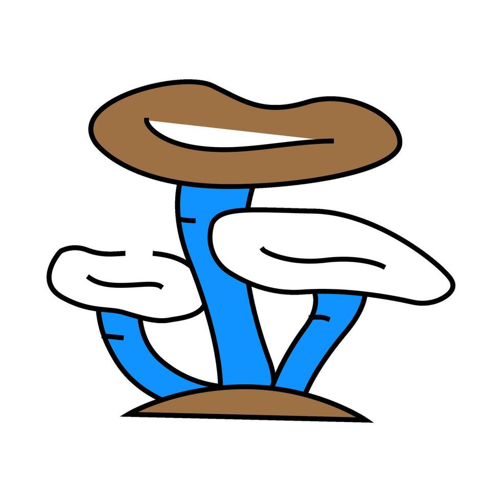 fungus mushroom icon color illustration vector