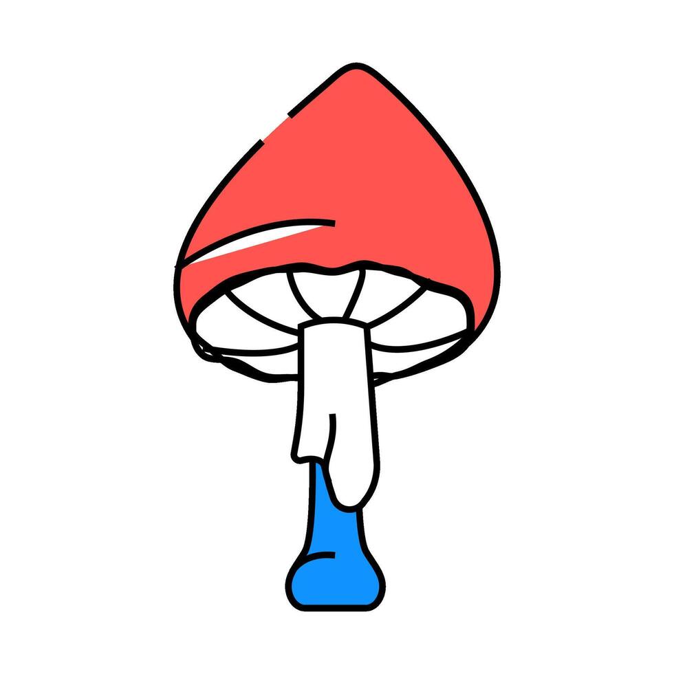 celestial mushroom icon color illustration vector