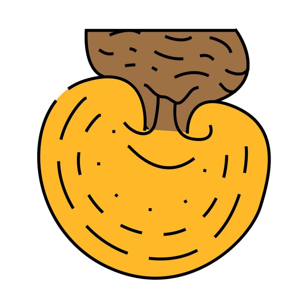 reishi mushroom icon color illustration vector