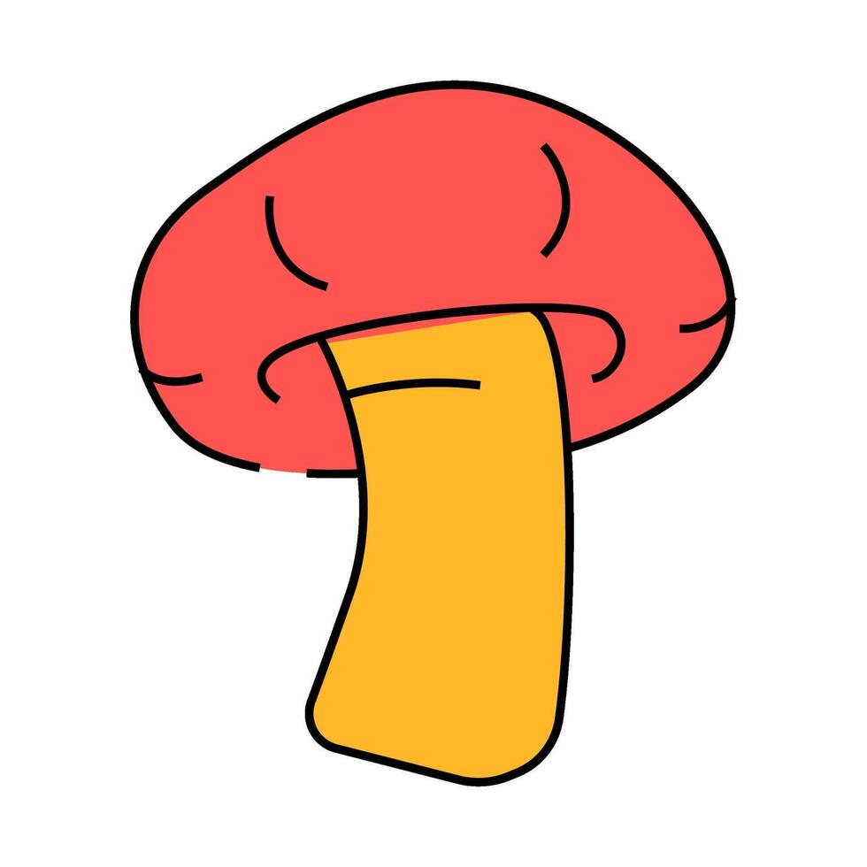 shitake mushroom icon color illustration vector