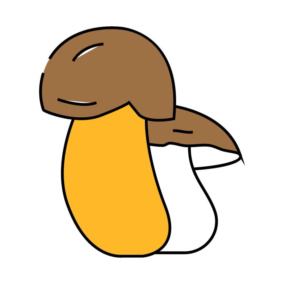 porcini mushroom icon color illustration vector