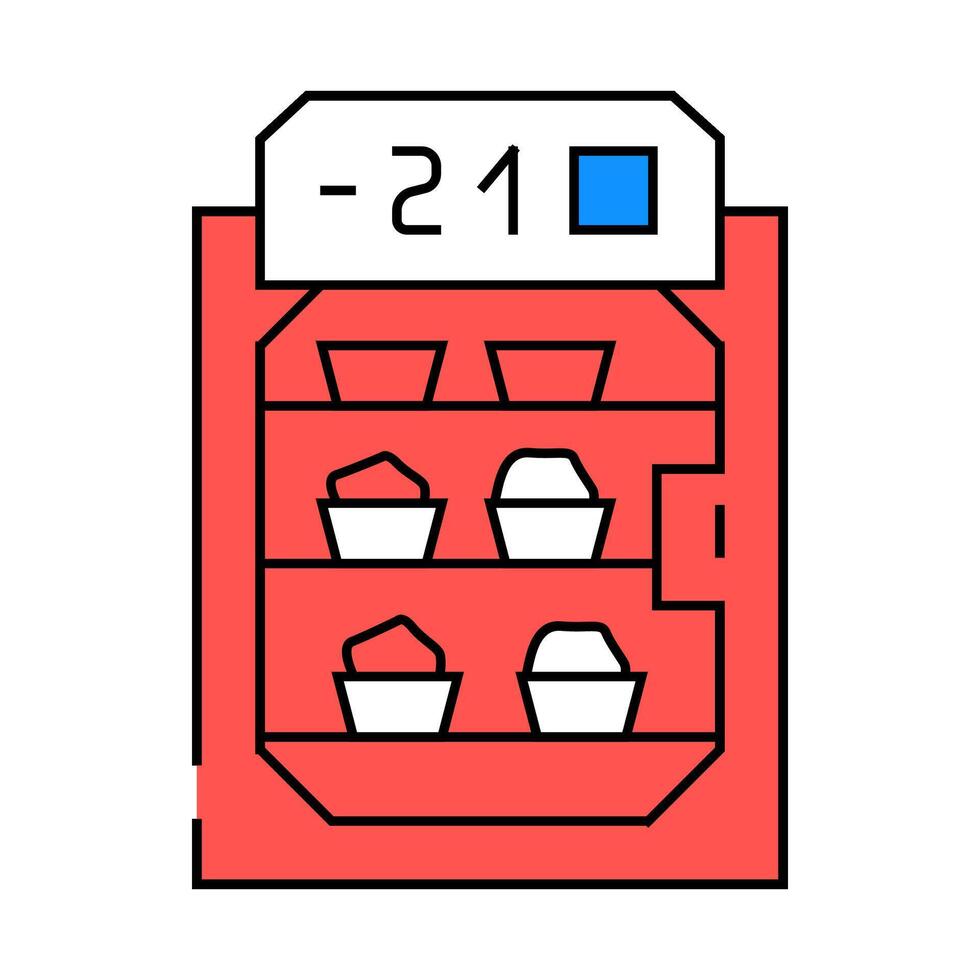 freezer factory equipment icon color illustration vector