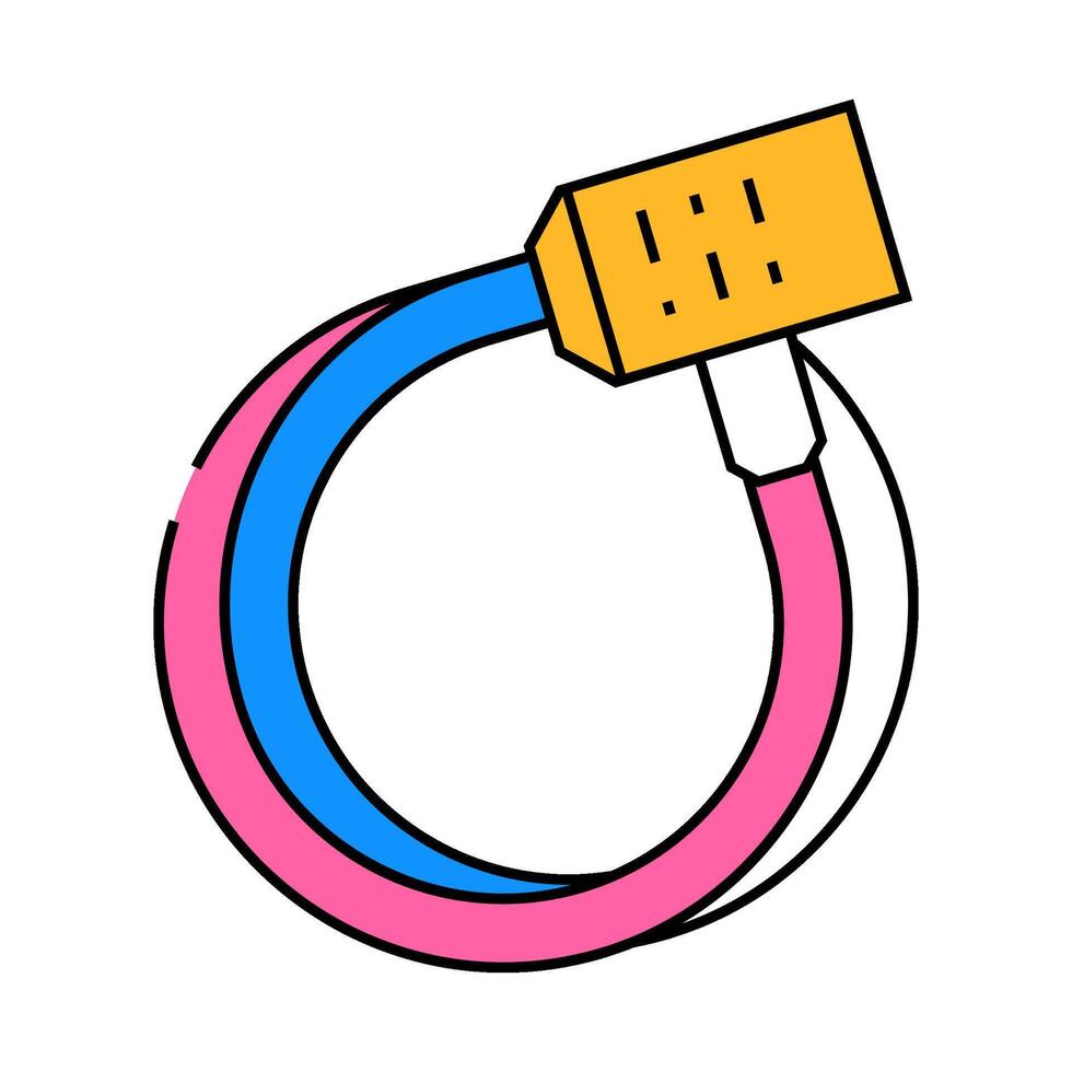 lock equipment for bicycle icon color illustration vector