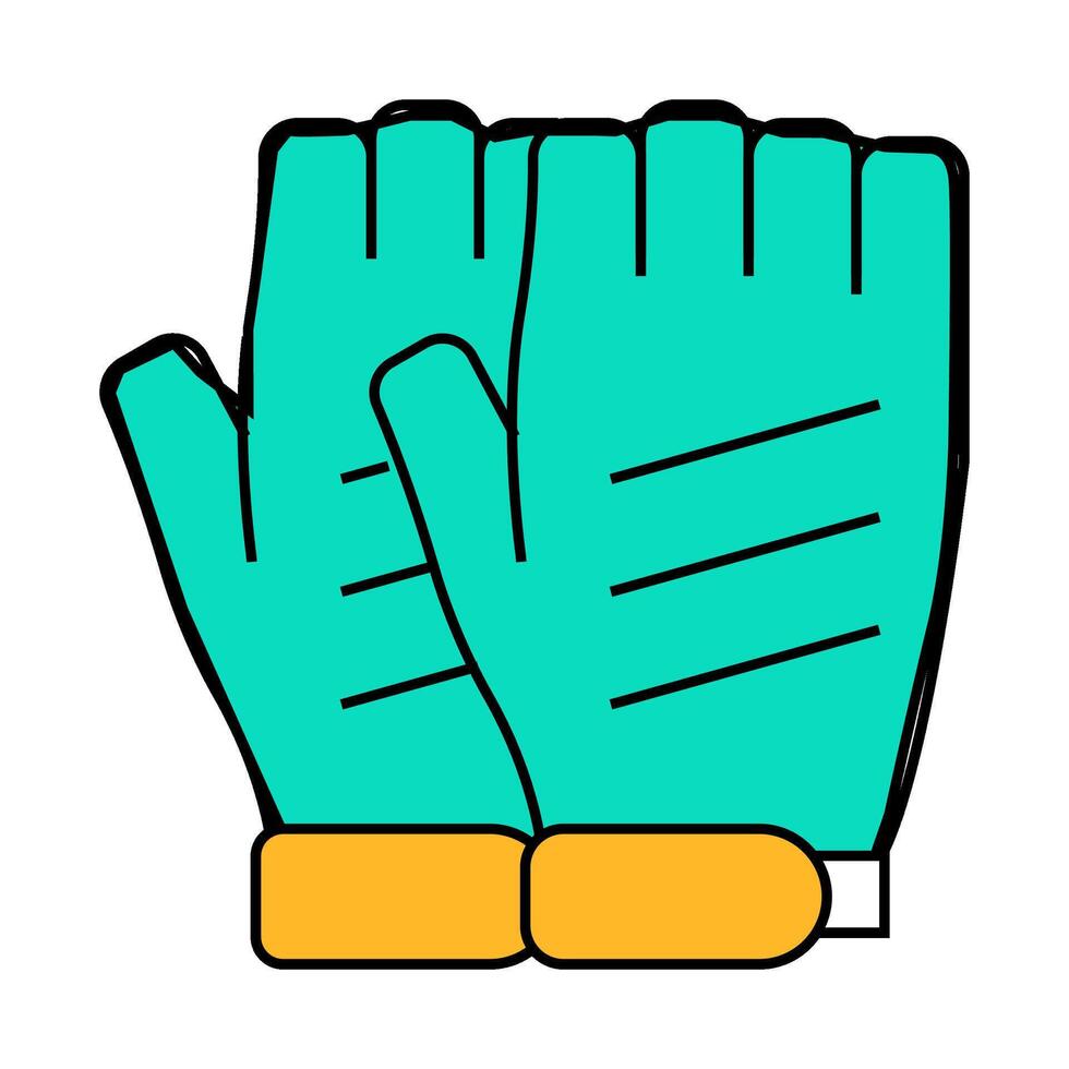 gloves bicyclist icon color illustration vector