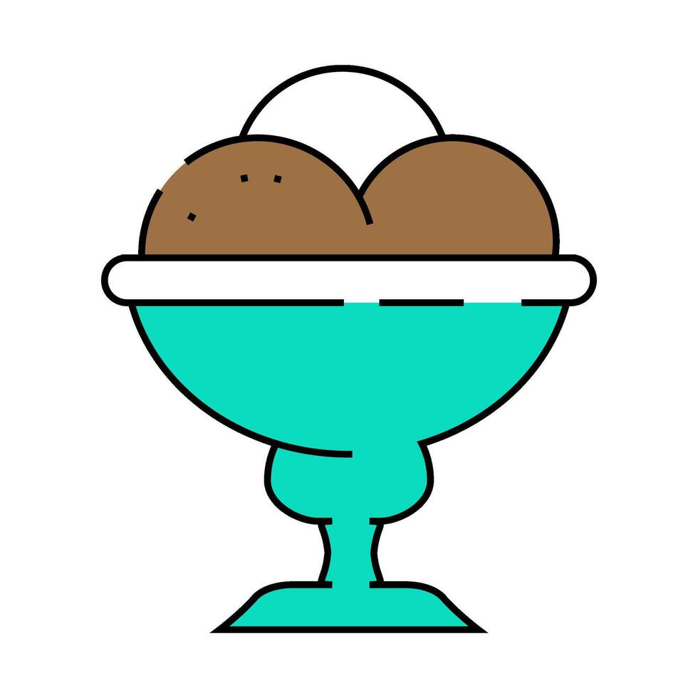 ice chocolate icon color illustration vector