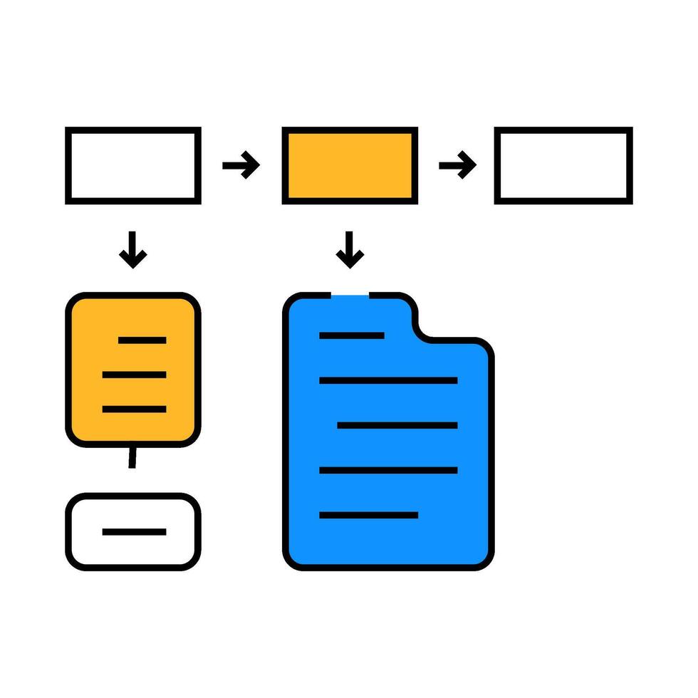 learning structure icon color illustration vector