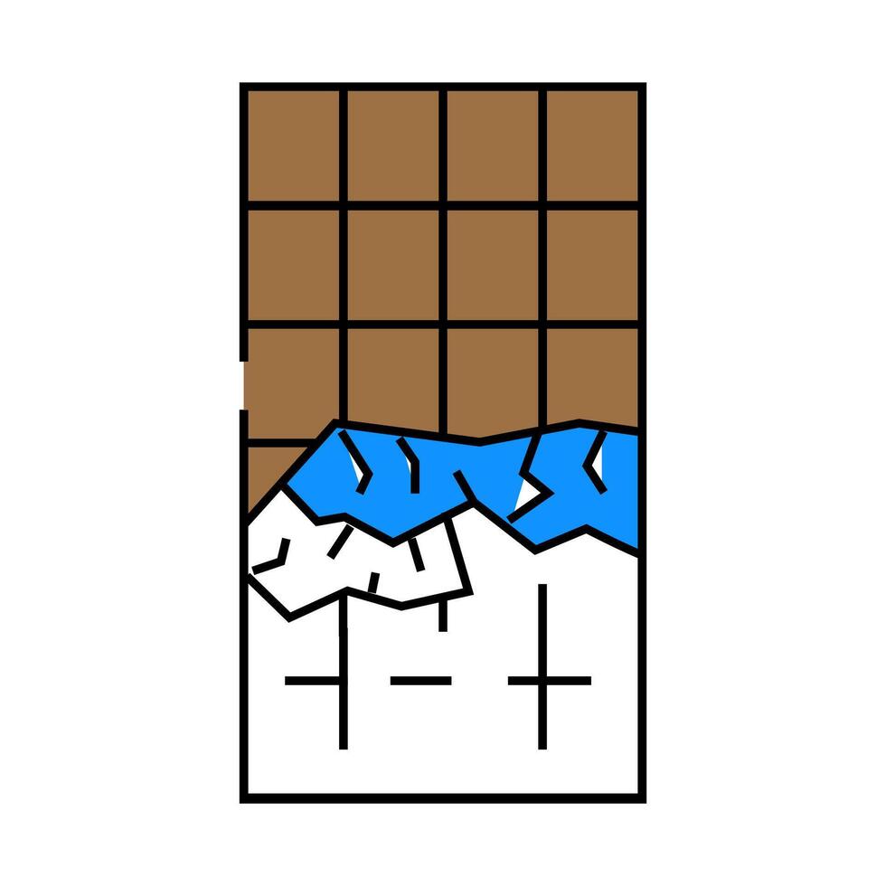 bar chocolate icon color illustration vector