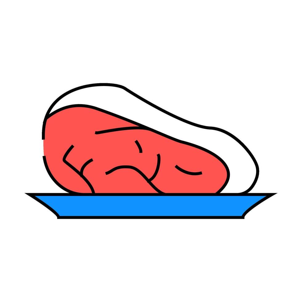 tenderloin meat icon color illustration vector