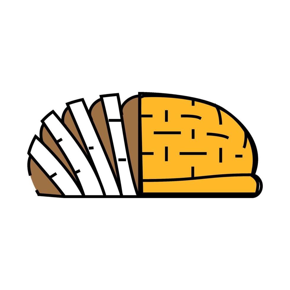 smoked meat icon color illustration vector