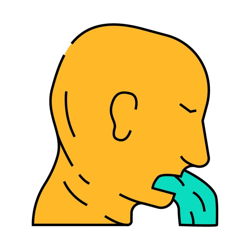 vomit health sick icon color illustration vector