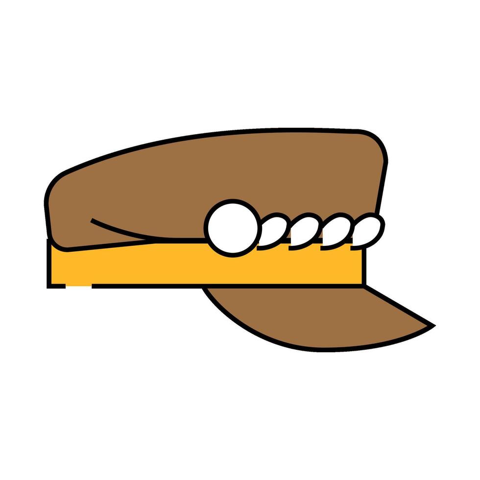 cap hat icon color illustration vector