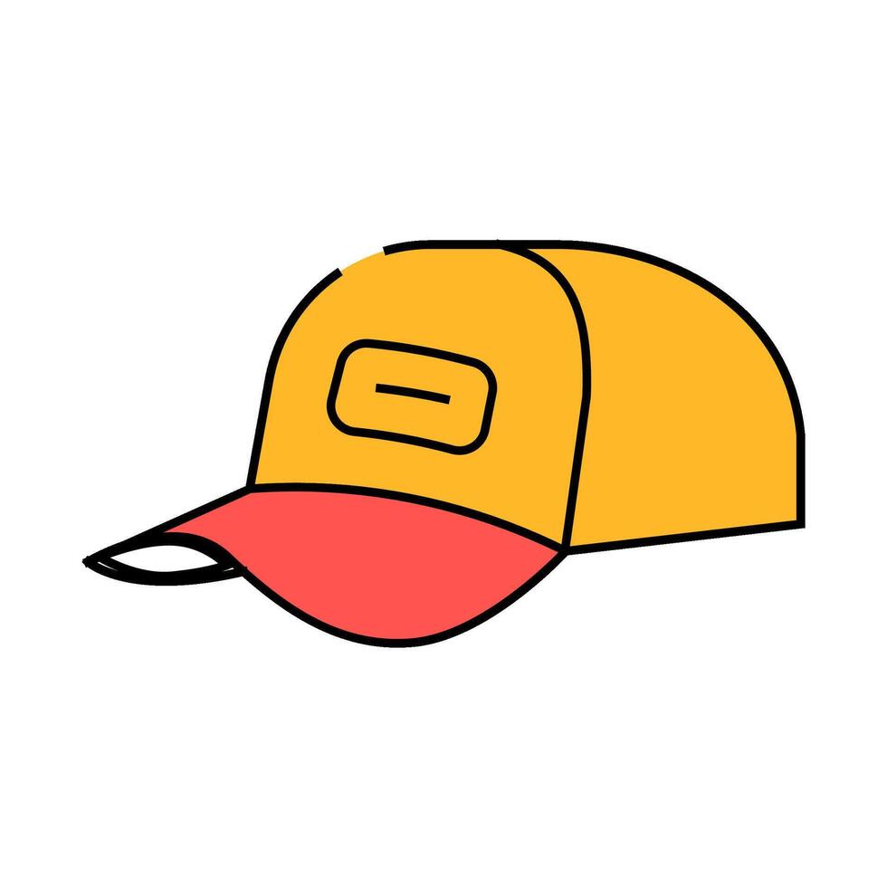 baseball cap icon color illustration vector