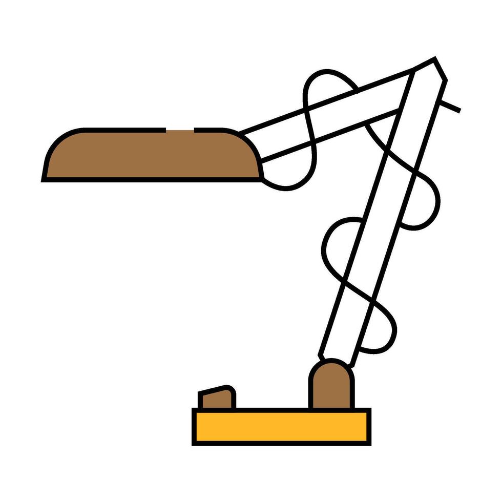 workspace electrical lamp icon color illustration vector